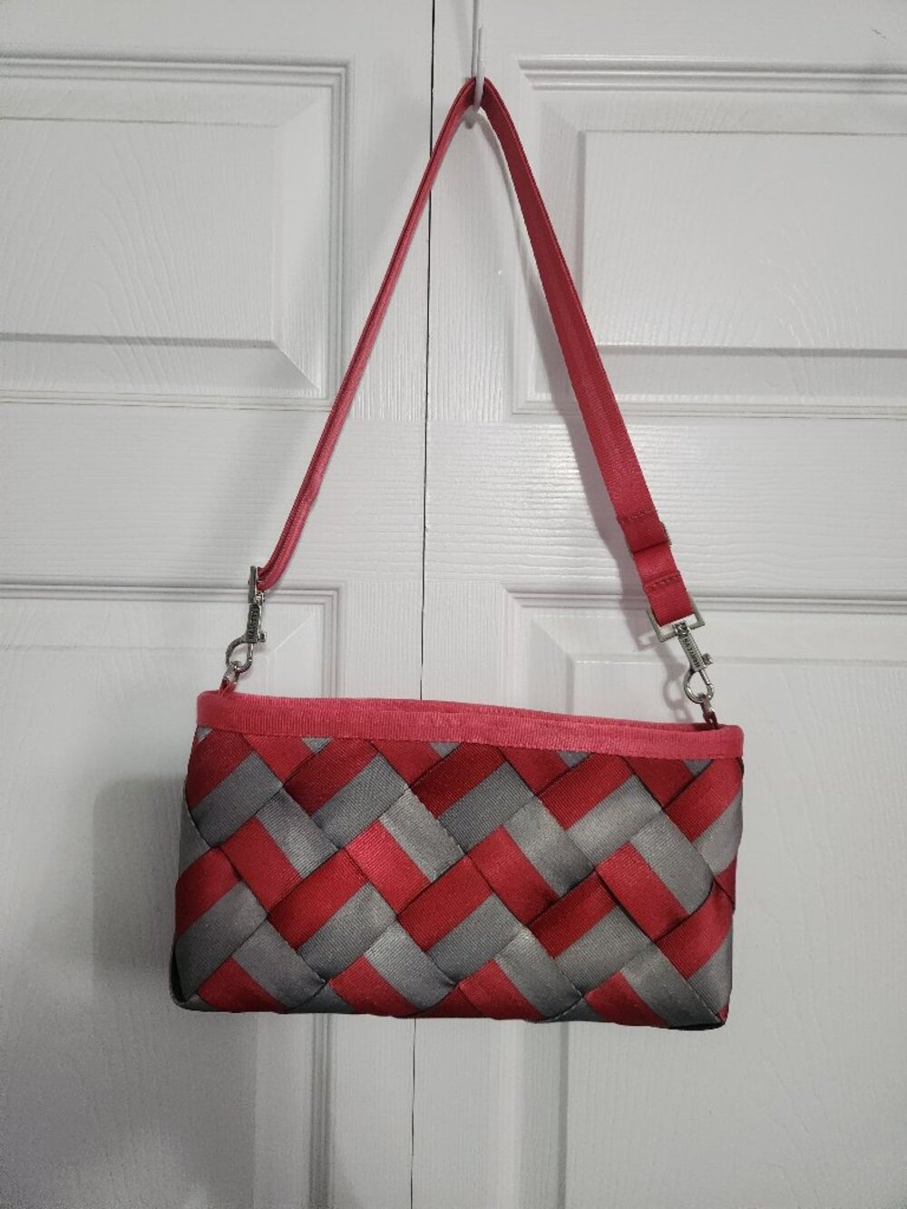 Harveys Plaza Clutch - Grapefruit & Storm - Older HTF Bag